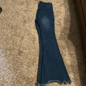 Stripe Jean Bell Bottoms